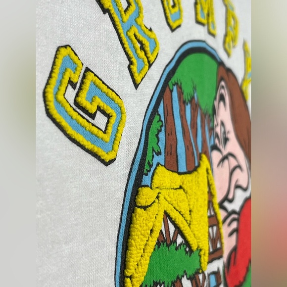 Vintage 90’s Disney Grumpy School Of Charm Single Stitch Tee Men Size XL Ivory - Picture 5 of 9